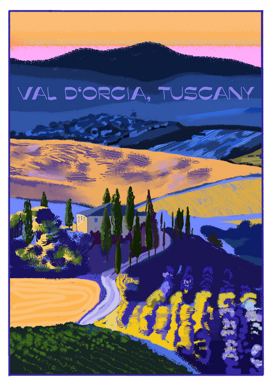 Retro Landscape Prints of Italy