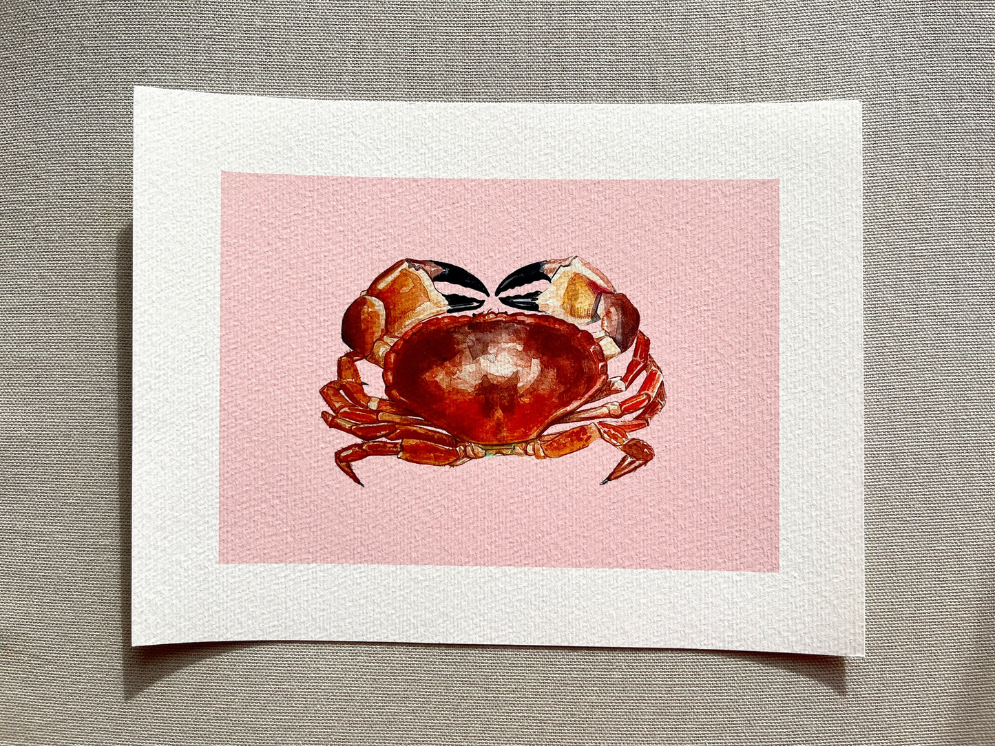 Red Crab Watercolour Original Print